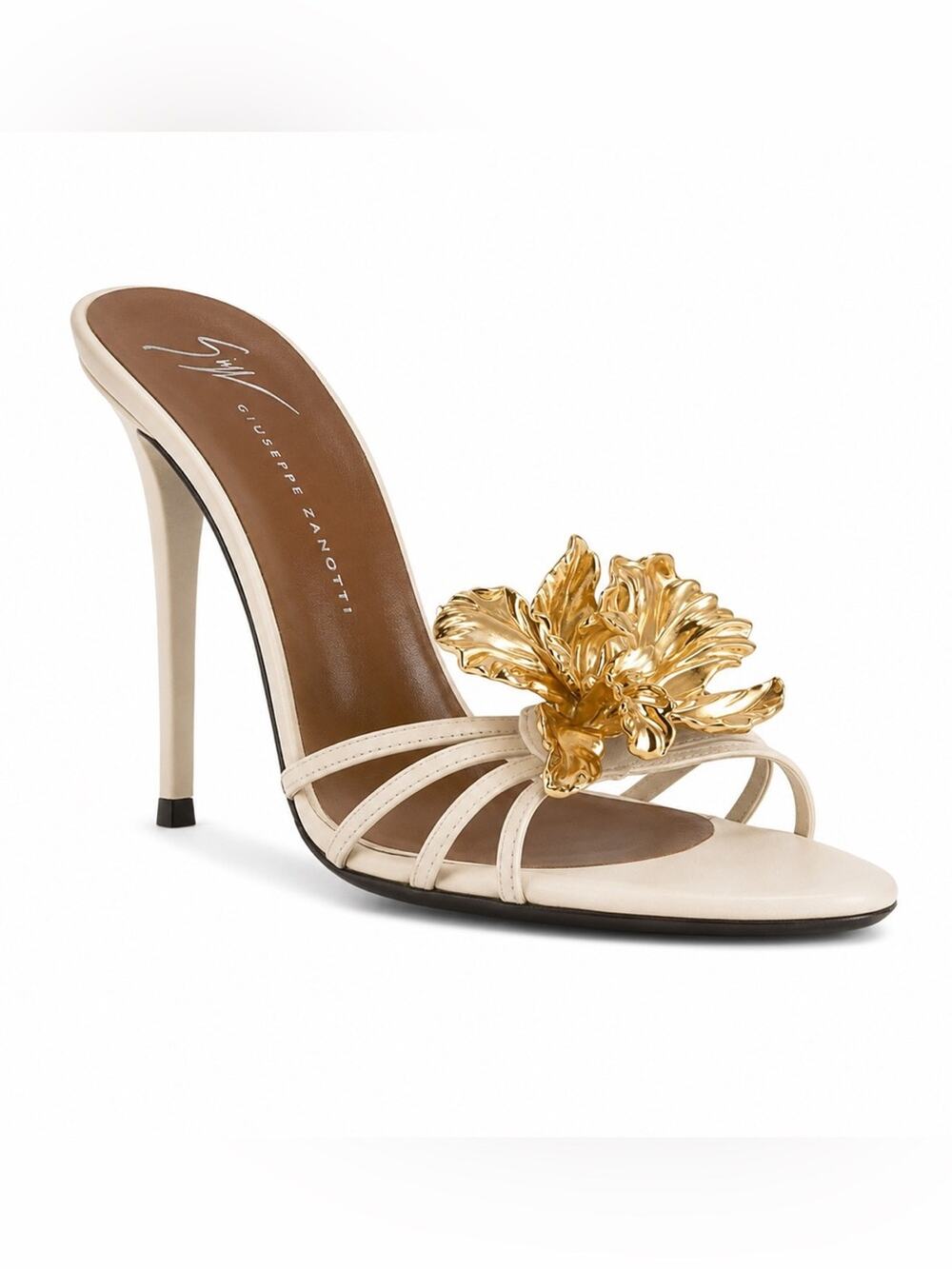 Giuseppe Zanotti Orchid Mule Leather Heels Womens Size EU 40.5
